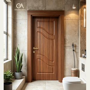 Puerta Decorativa Interior de Madera Sólida GA-26S, Diseño Ondulado, para Interiores de Apartamentos y Villas, Calidad de Exportación - Product Image 3
