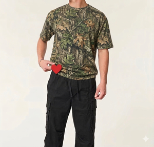 Custom Camo T <b>Shirts</b> Wholesale <b>100</b> Cotton <b>Polyester</b> Printed Tee OEM Private Label Bulk Men Women Outdoor Hunting <b>Shirts</b> - Product Image 4