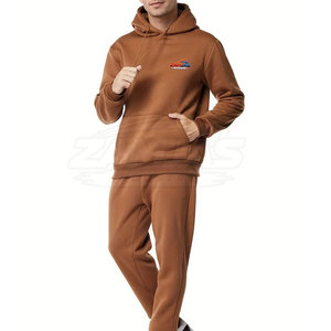 Latest Design Men Fleece <b>Tracksuits</b> Custom OEM Service <b>Plain</b> Breathable Slim Fit Fleece Men <b>Tracksuit</b> - Product Image 3