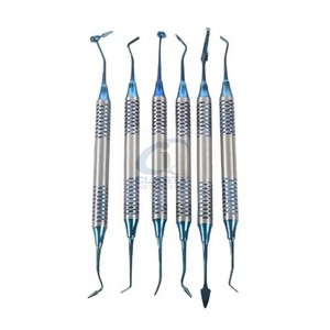 Kit de 6 instruments de restauration dentaire en composite de qualité supérieure, en acier inoxydable, autoclavable, pour la sculpture et le remplissage - Product Image 6