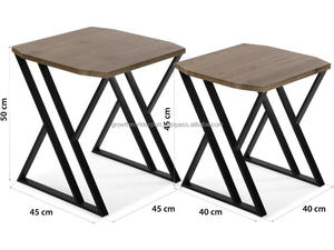 Juego de 2 Mesas de Centro Modernas Bajas para Sala de Estar, Dormitorio, Cocina, Madera de Mango, Pequeñas, Decorativas, Muebles para el Hogar de Rajasthan - Product Image 6