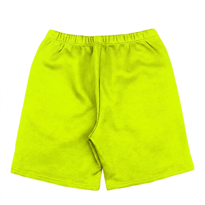Shorts décontractés pour hommes en coton vert uni, écologiques, à séchage rapide, taille mi-haute, élastiques, tricotés et respirants - Product Image 2