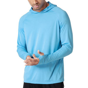 Hoodie de pêche personnalisé avec protection UV, fabricant OEM, fournisseur, 170 GSM, polyester interlock, étiquette privée, production en gros - Product Image 1