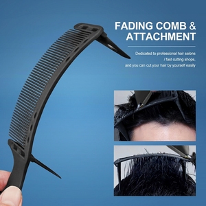 Peine curvo para corte de pelo fade de barbero, peine guía de doble cara con dientes para cortapelos y recortadoras, para corte de pelo plano y peinado - Product Image 2
