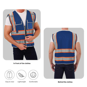 เสื้อกั๊กรักษาความปลอดภัยกลางแจ้งแขนกุดระบายอากาศได้มีหลายกระเป๋าเสื้อกั๊กรักษาความปลอดภัย - Product Image 2
