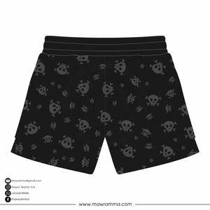 Mawra Pantalones cortos de playa con estampado de calavera negros para hombre, de secado rápido, ajuste regular, para gimnasio, entrenamiento, correr, pantalones cortos de malla para unisex - Product Image 6