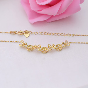 Collier pendentif en argent S925 avec ensemble de 8-9 plaques à perles, chaîne de clavicule et support de perles DIY vide 290 pour accessoires de mode perlés - Product Image 4