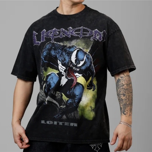 เสื้อยืดโอเวอร์ไซส์คุณภาพพรีเมียม ผลิตจากผ้าฝ้ายเจอร์ซีย์ 100% เป็นมิตรต่อสิ่งแวดล้อม แห้งเร็ว พิมพ์ลายโลโก้ดิจิทัลตามสั่ง แขนสั้น แบบยูนิเซ็กซ์ - Product Image 1