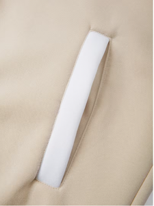 PROFIT SPORTS Veste unisexe beige et blanche à col en V, réversible, coupe-vent, respirante, en laine/cuir, décontractée, pour l'hiver - Product Image 6