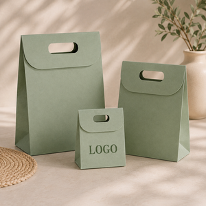 Bolsas de Papel Kraft Rectangulares Autoenrollables EcoRev ECO36 con Asas Troqueladas, Reciclables, para Regalos y Manualidades, en Varios Colores Clásicos - Product Image 3