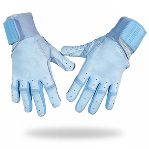 Gants d'entraînement de baseball en cuir de vachette 100% véritable conception de manchette longue taille adulte gants de frappeur taux d'usine - Product Image 5