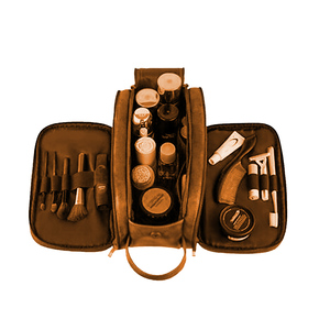 Bolsa de Maquillaje de Cuero Genuino, Impermeable, con Cierre, de Gran Portabilidad, para Viajes, 2024 2025, Venta Caliente - Product Image 1