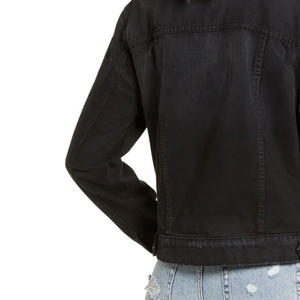 Wholesale Fashionable Customized Full Length Breathable Oversized <b>Light</b> Washed Denim Jeans Breathable <b>Jacket</b> <b>for</b> <b>Women</b> Outwear - Product Image 6