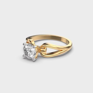 Bague de fiançailles, d'anniversaire ou de promesse en or 14 carats avec diamant de laboratoire de 1,00 carat, taille brillant, clarté VS1, couleur F, certifié IGI - Product Image 3