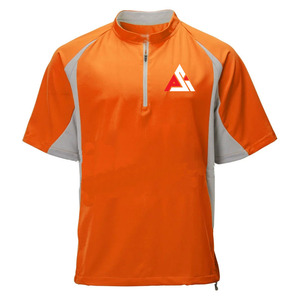 Streetwear With Stand Collar Cage <b>Jackets</b> Sportswear Short Sleeve <b>Half</b> <b>Zip</b> Front Custom Baseball Cage <b>Men's</b> <b>Jackets</b> For Sale - Product Image 1