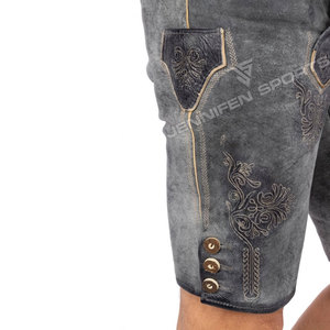 Shorts bavarois en daim de chèvre respirants, style streetwear personnalisé pour hommes, dernières tendances, services OEM, prix raisonnable - Product Image 4