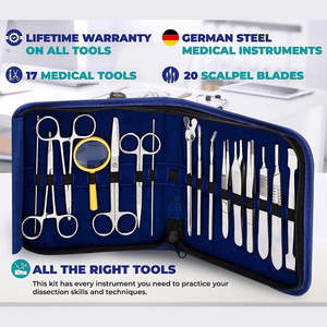 Kit de disección - 37 piezas, instrumentos de acero inoxidable de alta calidad para estudiantes de biología, botánica, veterinaria y medicina, de Dentavex - Product Image 2