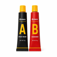 Kit de restauration de poterie, céramique et grès, colle époxy bicomposante AB transparente 15g+15g, durcissement en 5 minutes, logo personnalisé OEM