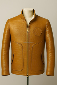 2025 New Design Winter Men's <b>Cow</b> Skin Leather for Bomber Jacket Waterproof Windproof Customized - Product Image 5