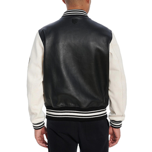 แจ็คเก็ตวาร์ซิตี้ขายดีสำหรับผู้ชาย สไตล์พรีเมียมสตรีทแวร์ แบบเลตเตอร์แมน ผลิตจากโรงงานขายส่ง - Product Image 5