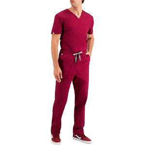 Uniformes Médicos Unisex con Cuello en V, Secado Rápido, Algodón y Spandex, Logotipo Personalizado OEM, Conjuntos de Uniformes de Enfermería, Uniformes de Hospital, Gran Venta - Product Image 1
