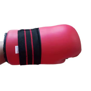 Leather Boxing Kickboxing Muay Thai Training Gloves with Adjustable <b>Wrist</b> Strap and Moisture Wicking for Closure <b>Bag</b> - Product Image 3