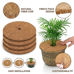 Fibra de Coco para Plantas, Soporte de Coco para Plantas de Interior y Exterior, 4 Pies, Paquete de Soportes de Jardín Marrón con Base de Madera - Product Image 3