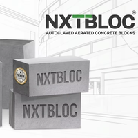 Blocs de béton cellulaire léger (AAC) - Construction industrielle solide pour murs de soutènement, utilisation extérieure |   NXTBLOC Total