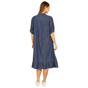 Robe en jean pour femmes tendance avec poches, vêtements personnalisés, fournisseur en gros OEM ODM - Product Image 2