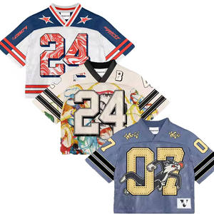 Camiseta Oversize de Malla para Hombre, Estilo Jersey de Fútbol Americano, Personalizable - Product Image 2