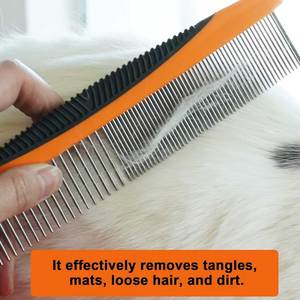 Peignes de toilettage pour animaux de compagnie en plastique personnalisés, robustes, conçus pour les poils épais. - Product Image 5