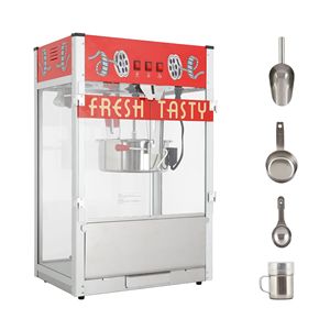 Macchina per Popcorn Commerciale Usata, Pentola da 30 Oz, 1650W, Rossa, da Tavolo, Stile Cinema, 3 Interruttori - Product Image 3