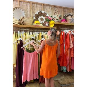 Vestido Midi de Verano Tejido a Mano para Mujer, con Tirantes Finos, Color Sólido, Corte Holgado, Dobladillo con Volantes, 100% Algodón, Casual y Transpirable - Product Image 3