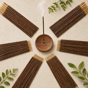Bâtons d'encens indiens en bois de santal écologiques de 9 pouces, 8 bâtons, Agarbatti en bambou, pour la prière et l'aromathérapie, vente en gros, export en vrac - Product Image 2