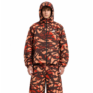 Y2K Streetwear Nylon Custom Animal Print Windbreaker <b>jacket</b> Sets for <b>men</b> Low MOQ Wholesale Full Zip Rain <b>Jacket</b> OEM <b>men's</b> <b>jacket</b> - Product Image 2