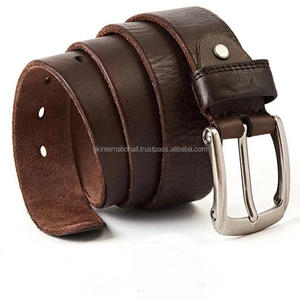 Cinturón informal de cuero de vaca para hombre, hebilla ajustable de níquel sin óxido, color marrón oscuro, calidad de exportación, alta calidad - Product Image 5
