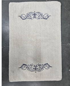 Tapis de bain épais avec logo brodé personnalisé, motif vague, 100% coton cardé, écologique, fabriqué à la machine, couleur personnalisée - Product Image 5