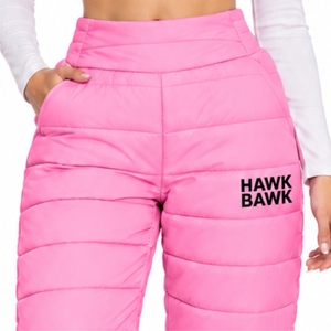 Women's Quilted Puffer Trousers Streetwear Pants Design Full Length <b>Padded</b> Style Drawstring Casual Winter Custom Made Trousers - Product Image 4