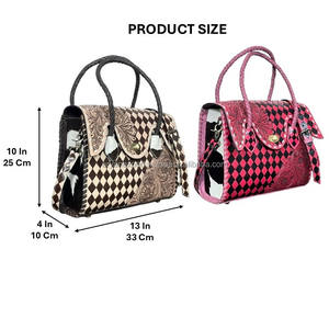 Sac à main en cuir à carreaux de style occidental de luxe pour femmes 2026, nouveau sac à bandoulière en cuir de vache à poils, sac fourre-tout - Product Image 2