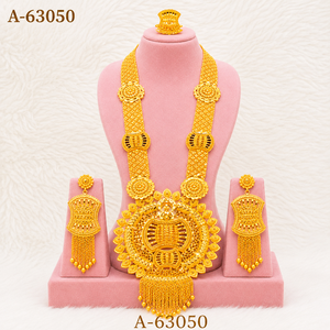 Parure de bijoux ethniques de créateur en zircon, boucles d'oreilles pendantes longues, plaqué argent, collection fiançailles, anniversaire, mariage A-63049 - Product Image 3
