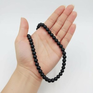 Collar de Cuentas de Ónix Negro Natural de 8x8mm con Gancho, Collar de Cuentas de Ónix Negro de 21 Pulgadas para Mujer, Regalos de Joyería - Product Image 6