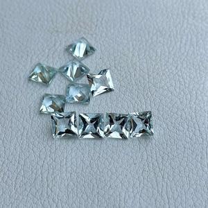 7มม. พลอยสีฟ้าพลอยสีฟ้าตัดเหลี่ยมเพชรพลอยเหลี่ยมหลวมคุณภาพสูงสีฟ้าอความารีนเครื่องประดับล่าสุดพร้อมส่ง - Product Image 2