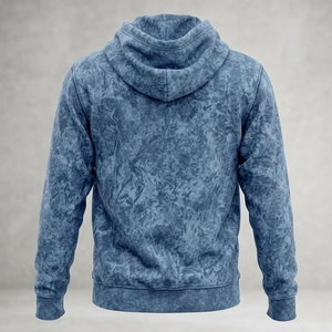 Sweat à capuche pour homme avec logo personnalisé, sans cordon, en coton lourd, effet délavé vintage - Product Image 2