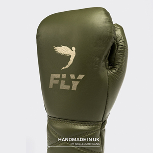 Gants de boxe en cuir entièrement personnalisés de marque propre Green Fly, équipement professionnel de combat, kickboxing, Muay Thai, Fly Boxing - Product Image 4