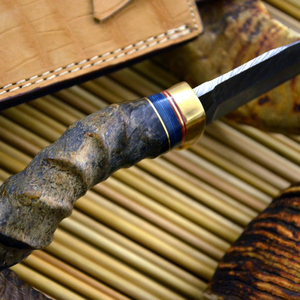 Couteau de survie pour la chasse et le camping, lame fixe en acier inoxydable, couteau d'extérieur avec poignée ergonomique antidérapante pour la randonnée et la pêche - Product Image 2