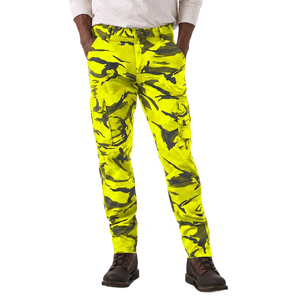 New Arrival Multi <b>Pockets</b> Wide Leg Pants Plain Elastic Waist Lightweight Breathable <b>Trousers</b> for Men - Product Image 6