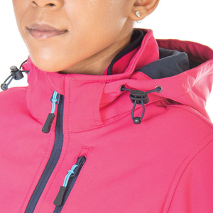 Top Selling Premium Women's Pink Hooded Fleece <b>Jacket</b> Full Sleeve Windproof Zipper Closure Autumn Wear Breathable Quick Dry - Product Image 6