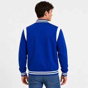 Timeless varsity jacket <b>crafted</b> with durable quality and soft comfort for fashionable layering and relaxed modern street styling - Product Image 3