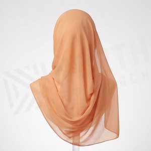 Women Solid Color Chiffon Hijab Breathable Daily Wear Islamic Scarf Shawl - Product Image 2