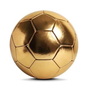 Ballon de football promotionnel doré métallisé brillant pour événements, cadeaux d'entreprise, présentoirs de vente au détail ou souvenirs de collection - Product Image 2